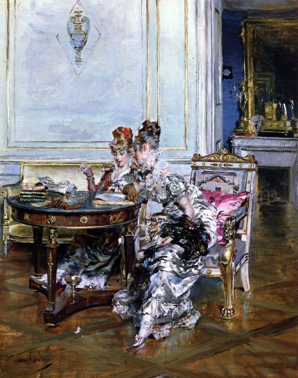  Giovanni Boldini Confidences - Art Print