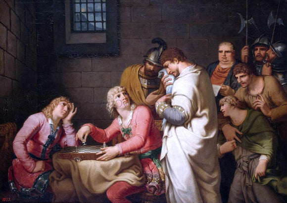  The Younger Johann Heinrich Tischbein Conradin of Swabia and Friedrich of Baden Awaiting Sentence - Art Print