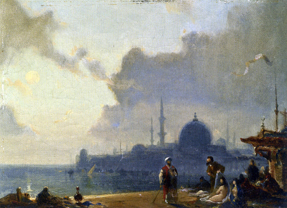  Amedee Rosier Constantinople au clair de lune - Art Print