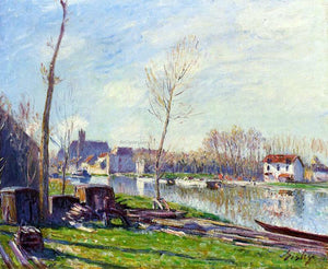  Alfred Sisley Construction Site at Matrat, Moret-sur-Loing - Art Print