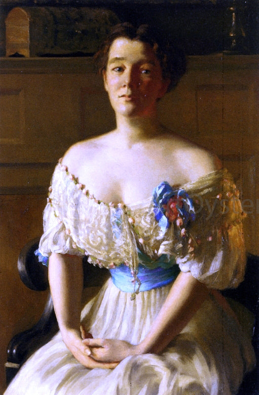  Edward E Simmons Contemplation (also known as Portrait of Mrs. Fisher) - Art Print
