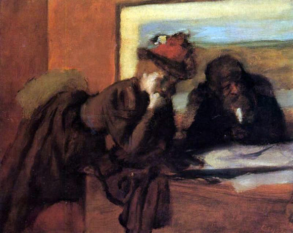  Edgar Degas Conversation - Art Print