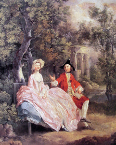  Thomas Gainsborough Conversation in a Park - Art Print