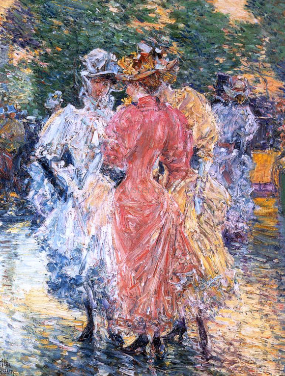  Frederick Childe Hassam Conversation on the Avenue - Art Print