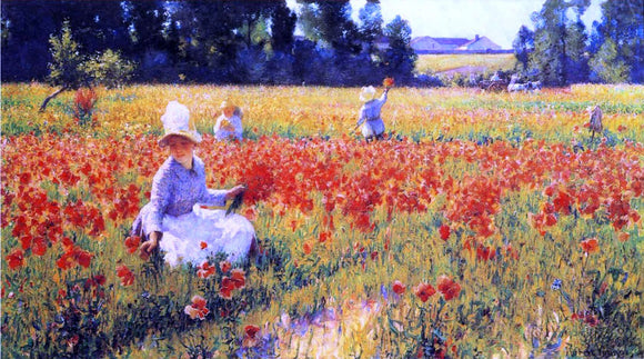  Robert Vonnoh Coquelicots (also known as In Flanders Field) - Art Print