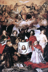  Giovanni Serodine Coronation of the Virgin with Saints - Art Print