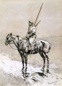  Frederic Remington Cossack Picket on the German Frontier - Art Print