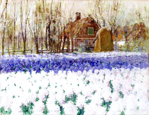  George Hitchcock Cottage with Hyacinths - Art Print
