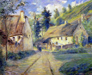  Camille Pissarro Cottages at Auvers, near Pontoise - Art Print