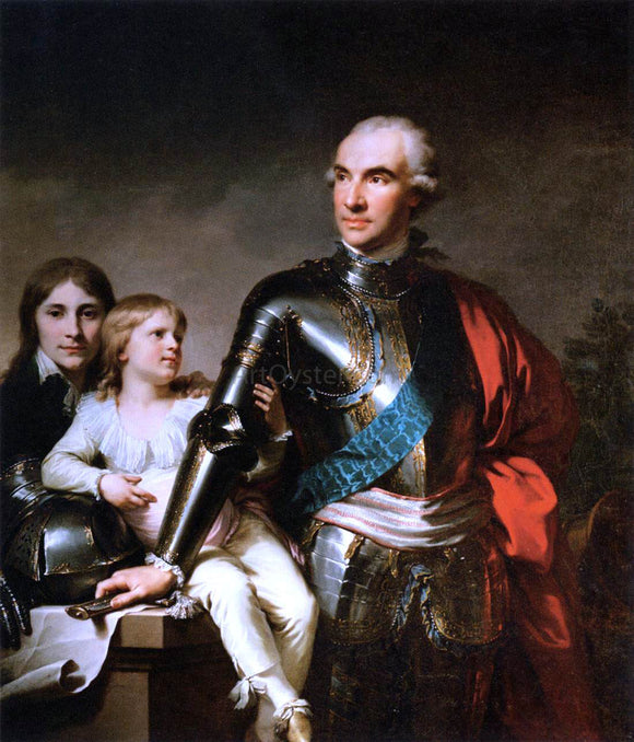 I Johann Lampi Count Stanislas Felix Potocki and his Two Sons - Art Print