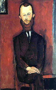  Amedeo Modigliani Count Weilhorski (also known as Portrait of Count W. - unfinished) - Art Print