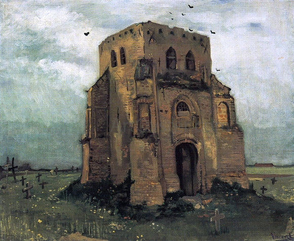  Vincent Van Gogh Country Churchyard and Old Church Tower - Art Print