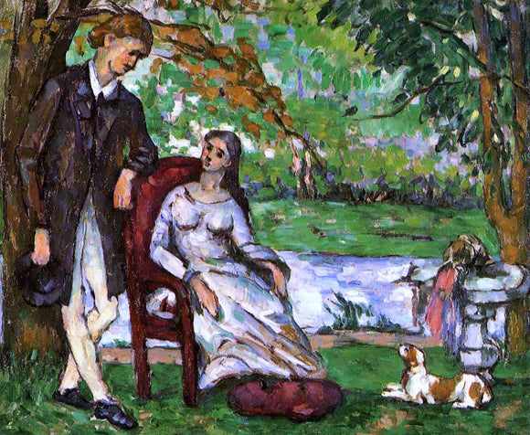  Paul Cezanne Couple in a Garden (also known as The Conversation) - Art Print