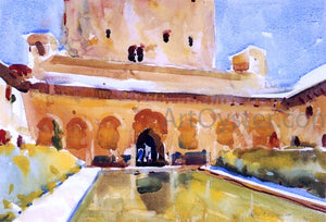  Charles Webster Hawthorne Court of the Myrtles, Alhambra - Art Print