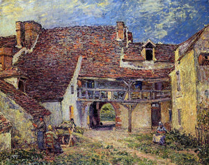 Alfred Sisley Courtyard of a Farm at Saint-Mammes - Art Print