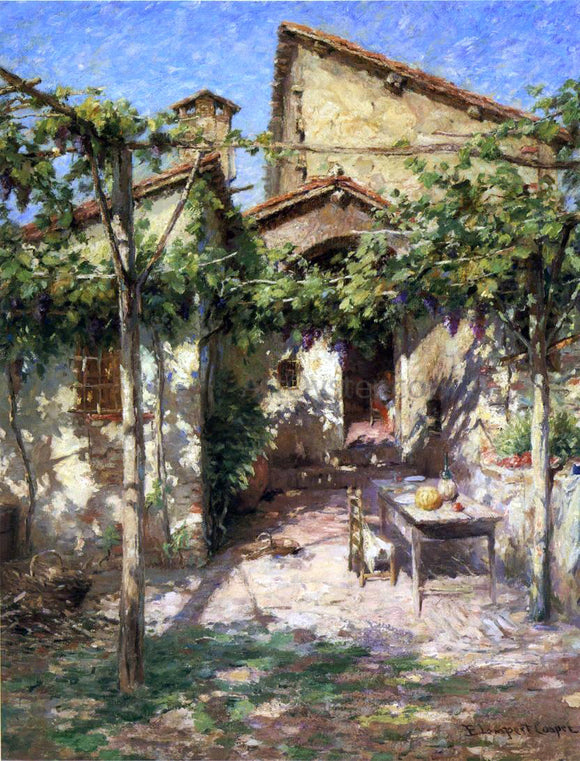  Emma Lampert Cooper A Courtyard Scene - Art Print