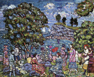  Maurice Prendergast Cove with Figures - Art Print