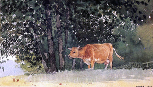  Winslow Homer Cow in Pasture - Art Print