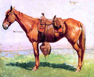  Frederic Remington A Cow Pony - Art Print