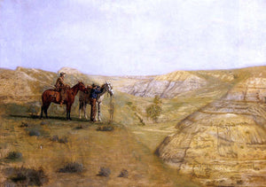  Thomas Eakins Cowboys in the Badlands - Art Print