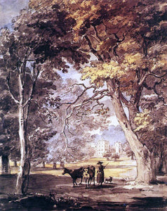  Paul Sandby Cow-Girl in the Windsor Great Park - Art Print