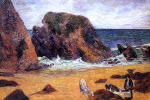  Paul Gauguin Cows by the Sea - Art Print