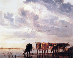  Aelbert Cuyp Cows in a River - Art Print