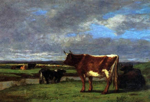  Eugene-Louis Boudin Cows near the Toques - Art Print