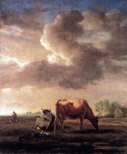  Adriaen Van de Velde Cows on a Meadow - Art Print