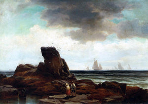  Edward Moran Crabbing by the Shore - Art Print