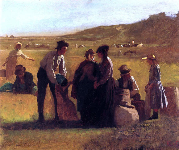  Eastman Johnson Cranberry Pickers - Art Print