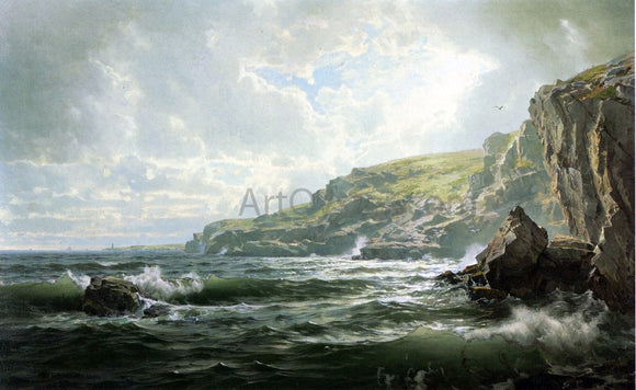  William Trost Richards Crashing Waves - Art Print