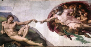  Michelangelo Buonarroti Creation of Adam - Art Print