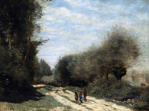  Jean-Baptiste-Camille Corot Crecy-en-Brie - Road in the Country - Art Print