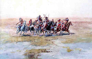  Charles Marion Russell Cree War Party - Art Print