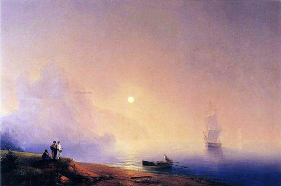  Ivan Constantinovich Aivazovsky Crimean Tartars on the Sea Shore - Art Print