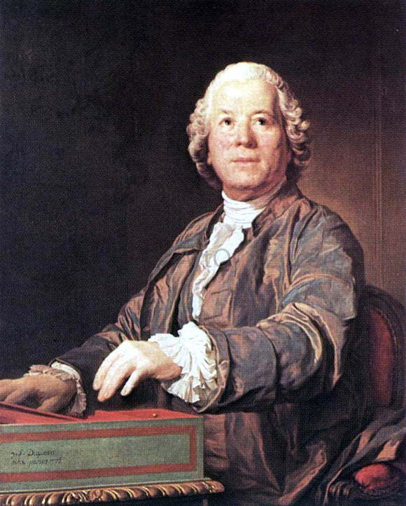  Joseph Siffrein Duplessis Cristoph Wilibald von Gluck at the Spinet - Art Print