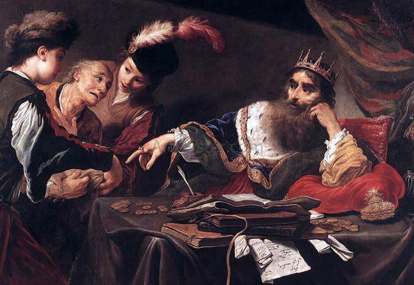  Claude Vignon Croesus Receiving Tribute from a Lydian Peasant - Art Print