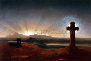  Thomas Cole Cross at Sunset - Art Print