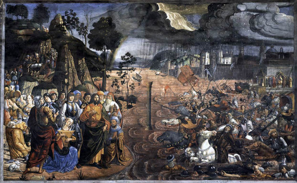  Cosimo Rosselli Crossing of the Red Sea - Art Print