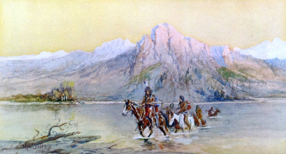  Charles Marion Russell Crossing the Missouri, #1 - Art Print