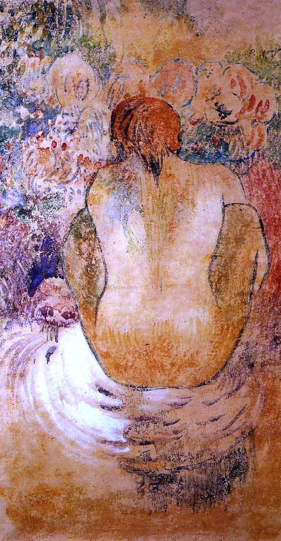  Paul Gauguin Crouching Marquesan Woman See from the Back - Art Print