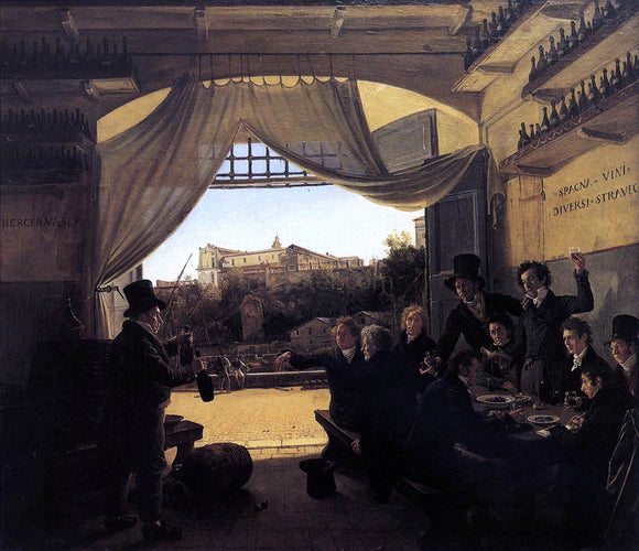  Franz Ludwig Catel Crown Prince Ludwig in the Spanish Wine Tavern in Rome - Art Print