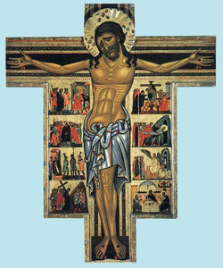  Master Francesco Bardi Crucifix with scenes from Calvary - Art Print