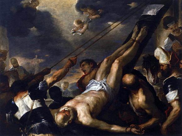  Luca Giordano Crucifixion of St Peter - Art Print