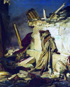  Ilia Efimovich Repin Cry of prophet Jeremiah on the Ruins of Jerusalem (on a Bible subject) - Art Print