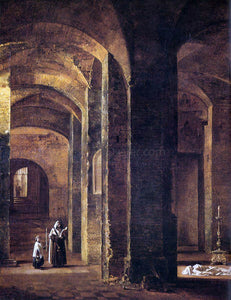  Francois-Marius Granet Crypt of San Martino ai Monti, Rome (detail) - Art Print