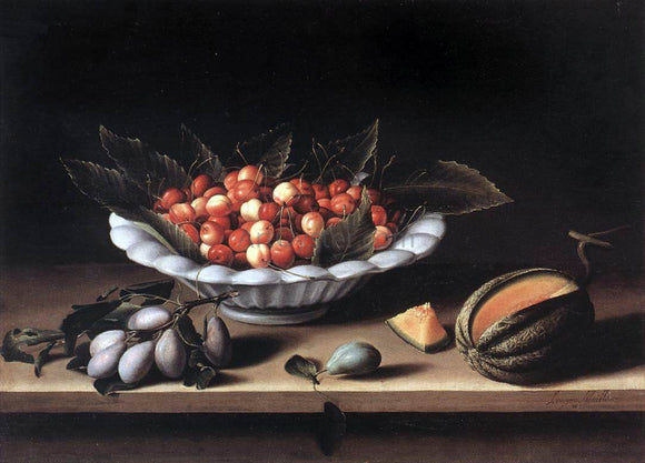  Louise Moillon Cup of Cherries and Melon - Art Print