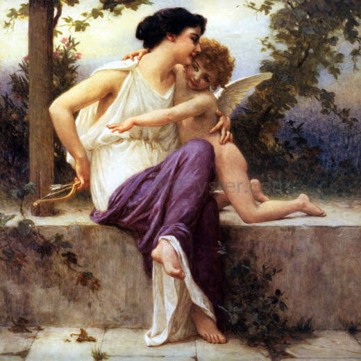  Guillaume Seignac A Scene of Cupid Disarmed - Art Print