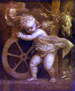  Titian Cupid with the Wheel of Fortune - Art Print
